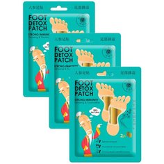 Mi-Ri-Ne Детокс-патчи для ног с Женьшенем, 3 шт 16 г пакет
