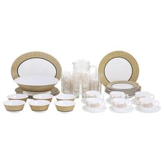 Столовый сервиз Luminarc Essence Celebration N1214, 6 персон, 46 предм., белый/золотой