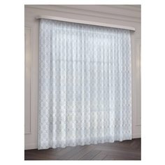 Тюль ТД Текстиль роник 300х270см серый/белый