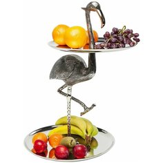 KARE Этажерка декоративная Flamingo, коллекция "Фламинго" 38*53*43, Алюминий, Серебряный