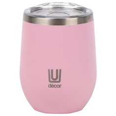Термокружка WINE&COFFEE нержавеющая сталь, вакуумная изоляция 350мл, розовый Decor