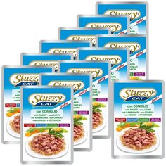 Влажный корм для кошек Stuzzy беззерновой, с кроликом 12 шт. х 100 г (кусочки в желе)