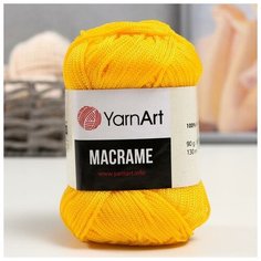 Пряжа "Macrame Макраме" 100% полиэстер 130м/90гр (142 жёлтый) Yarn Art