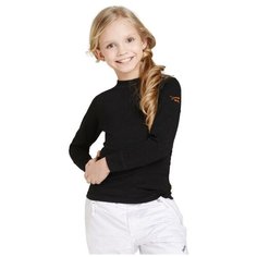 Термофутболка детская для девочек с длинным рукавом серии ACTIVE KIDS, цвет черный, рост 122 Norveg