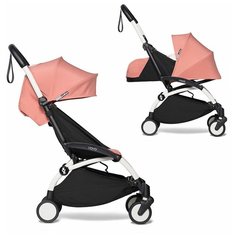 YOYO² BABYZEN Коляска 2 в 1 с люлькой Newborn Pack Ginger, белая рама