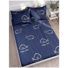 Простынь Сказка "Киты" 200х215 см