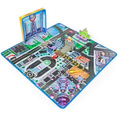 Игровой набор Игровой Коврик Paw Patrol с 2 эксклюзивными машинками, масштаб 1:55 Spin Master