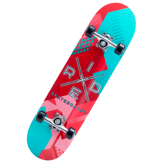Скейтборд Ridex Marshmello 31", 31x8, красный/голубой
