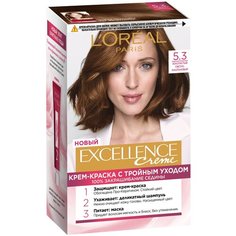 LOreal Paris Excellence стойкая крем-краска для волос, 5.3 золотистый светло-каштановый