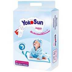 Одноразовая пеленка YokoSun с липкой лентой 50х50, 10 шт.