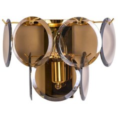 Настенный светильник Divinare Chloe 7566/01 AP-1, E14, 60 Вт, кол-во ламп: 1 шт., цвет арматуры: золотой
