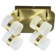 Люстра светодиодная De Markt Этингер 704010704, 10 Вт, цвет арматуры: золотой, цвет плафона: белый