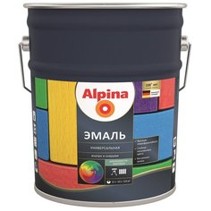 Эмаль алкидная Alpina Эмаль универсальная шелковисто- матовая, База 1, 10 л