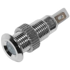 Индикатор металл Rexant, Ø 8, 220 В, белая подсветка LED {36-4724}