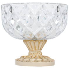 Фруктовница конфетница BOGACHO Бриз кремовый ручная работа