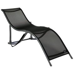 Шезлонг черный GOGARDEN RELAX
