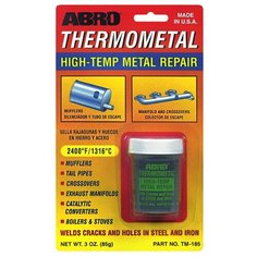 Универсальный клей-герметик для ремонта автомобиля ABRO Thermometal TM-185, 0.085 кг серый