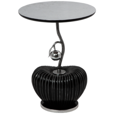 Декоративный столик BOGACHO Эдем серебристый ручная работа