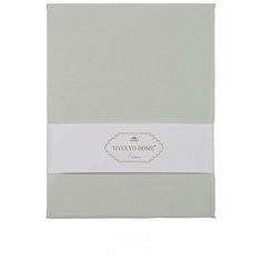 Простынь на резинке Tivolyo Home хлопковый сатин делюкс зелёный 180х200+30