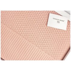 Вязаный плед-покрывало Tivolyo Home SERA розовый 180х240