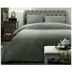 Пододеяльник Tivolyo Home IMPERIAL хлопковый сатин делюкс хаки 200х220