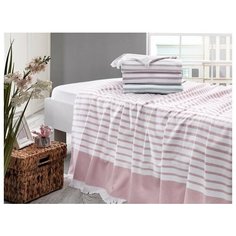 Махровая простынь-покрывало для укрывания Tivolyo Home MASON хлопок фиолетовый 220х240