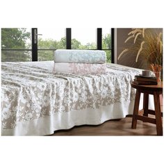 Махровая простынь-покрывало для укрывания Tivolyo Home LORI хлопок розовый 220х240