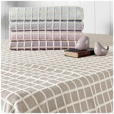 Махровая простынь-покрывало для укрывания Tivolyo Home CHANEL хлопок бежевый 220х240