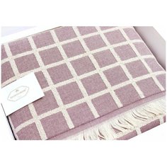 Махровая простынь-покрывало для укрывания Tivolyo Home CHANEL хлопок розовый 220х240