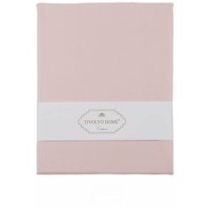 Простынь на резинке с наволочками Tivolyo Home хлопковый сатин делюкс розовый 180х200+30