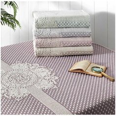 Махровая простынь-покрывало для укрывания Tivolyo Home HERMES хлопок бежевый 160х220
