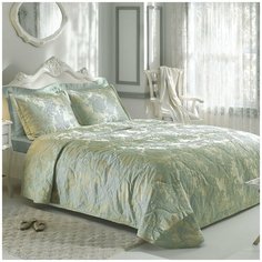 Покрывало Tivolyo Home CHARLOTTE жаккард зелёный 260х260