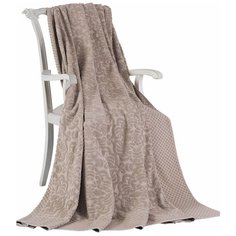 Махровая простынь-покрывало для укрывания Tivolyo Home ELIPS хлопок коричневый 220х240