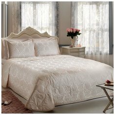 Покрывало Tivolyo Home DAMARIS жаккард розовый 260х260