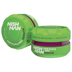 NISHMAN Styling Wax - Воск для укладки волос сильная фиксация Keratine 05, 150 мл