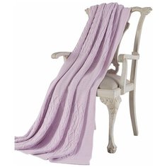 Вязаный плед-покрывало Tivolyo Home LUNA лиловый 180х240