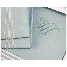 Постельное белье Tivolyo Home LINE хлопковый люкс-сатин бирюзовый евро