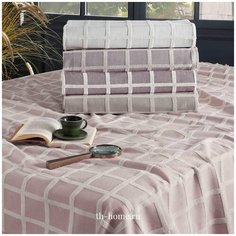 Махровая простынь-покрывало для укрывания Tivolyo Home OSCAR хлопок лиловый 160х220