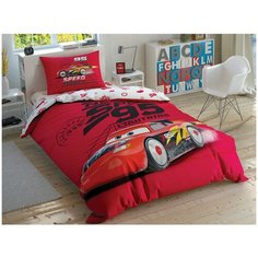 Детское постельное белье TAC CARS SPEED FRENZY хлопковый ранфорс 1,5 спальный