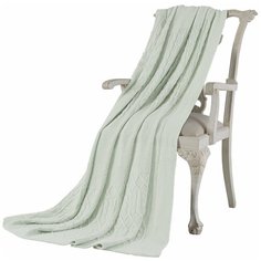 Вязаный плед-покрывало Tivolyo Home LUNA зелёный 220х240