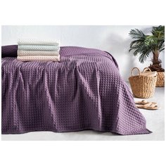 Покрывало пике Tivolyo Home MODESTO хлопок бирюзовый 180х220
