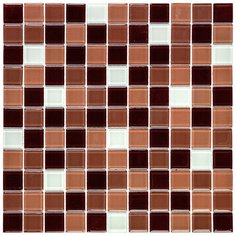 CPM-211-3 Мозаика из стекла Natural Color palette коричневый белый квадрат