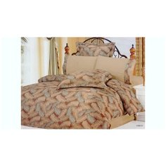 Постельное белье Le Vele FOREST сатин, жатый шёлк бежевый евро