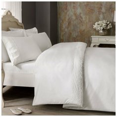 Постельное белье Tivolyo Home OLIVIA хлопковый люкс-сатин кремовый семейный