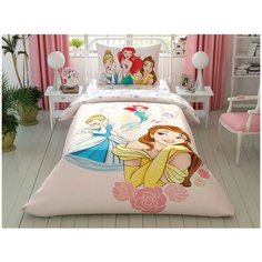 Детское постельное белье TAC PRINCESS GIRL POWER хлопковый ранфорс 1,5 спальный