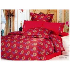 Постельное белье Le Vele ARGENTINA сатин, жатый шёлк красный евро