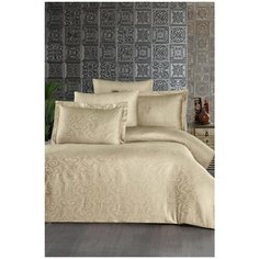 Постельное белье Ecosse SATIN JAKARLI OLIVIA хлопковый сатин-жаккард золотой евро