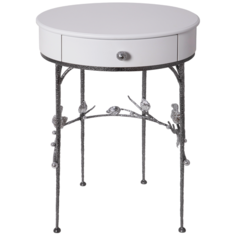 Столик журнальный BOGACHO Терра белый ручная работа