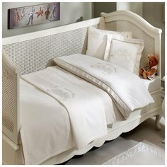 Постельное белье для новорожденных Tivolyo Home FAMILY BEBE хлопковый сатин бежевый
