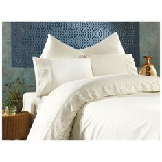 Постельное белье Grazie Home KATYA хлопковый сатин делюкс кремовый евро